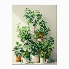 Potted Plants Canvas Print