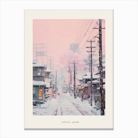 Dreamy Winter Painting Poster Tokyo Japan 1 Canvas Print