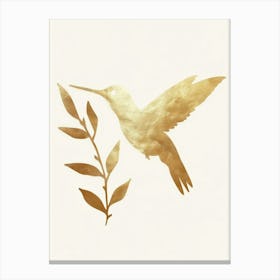 Gold Hummingbird Canvas Print