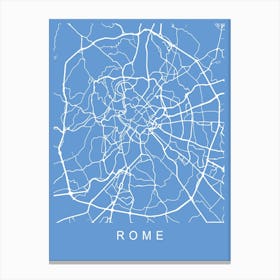 Rome Map Blueprint Canvas Print