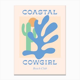 Coastal Cowgirl Beach Club Canvas Print