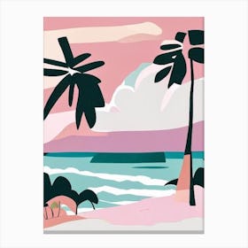 Panglao Island Philippines Muted Pastel Tropical Destination Canvas Print
