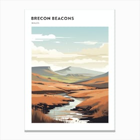 Brecon Beacons National Park Wales 4 Hiking Trail Landscape Poster Canvas Print