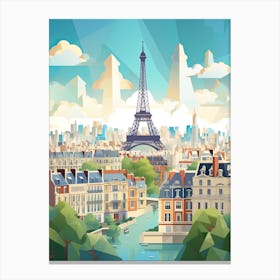Paris, France, Geometric Illustration 1 Canvas Print