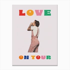 Love On Tour Poster Colourful Canvas Print