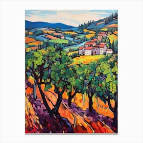 Montepulciano Italy 2 Fauvist Painting Canvas Print