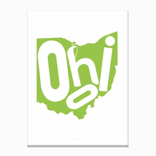 Ohio State Typography Canvas Print