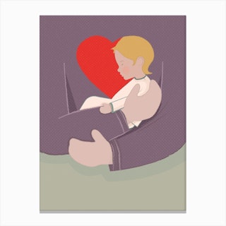 Heart Beat Girl Canvas Print