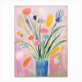 Flower Painting Fauvist Style Fountain Grass 1 Canvas Print