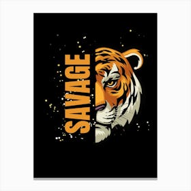 Savage Tiger Canvas Print