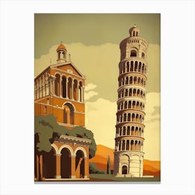 Leaning Tower Of Pisa Canvas Print