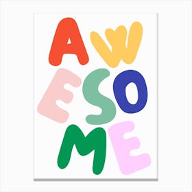 Awesome Poster 2 Canvas Print