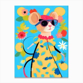 Mouse In A Dress Canvas Print