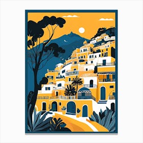 Summer In Positano Painting (227) Canvas Print