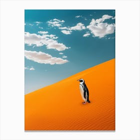 Penguin In The Desert 13 Canvas Print