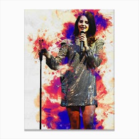 Smudge Of Lana Del Rey Live At Mandalay Bay In Las Vegas Canvas Print