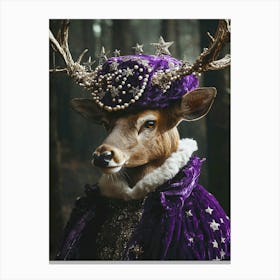 Deer In Purple Costume Canvas Print