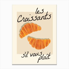 Les Croissants Print Canvas Print