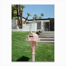 Pink Palm Springs II on Film Canvas Print