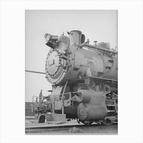 Detail Of Switching Engine In Yards At Big Spring, Texas By Russell Lee Canvas Print