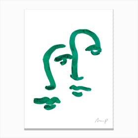 Green Portrait 12 Canvas Print