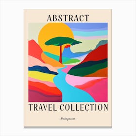 Abstract Travel Collection Poster Madagascar 3 Canvas Print