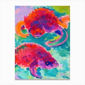 Axolotl Matisse Inspired Canvas Print