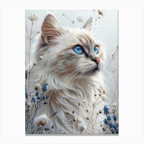 Blue Eyes Cat Canvas Print