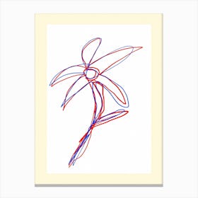 Lily Line Art Canvas Print