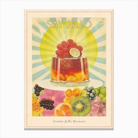Fruity Jelly Retro Collage 1 Poster Canvas Print