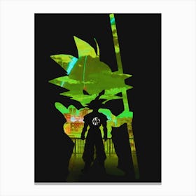 Anime Negative Space ― Goku Is Optimistic About The Future Canvas Print