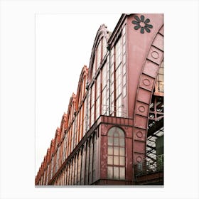 Red Industrial Station // Antwerp, Belgium Travel Photography Canvas Print