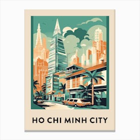 Ho Chi Minh City 2 Vintage Travel Poster Canvas Print