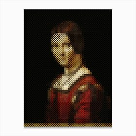 La Belle Ferronniere (Portrait Of A Lady From The Court Of Milan) Canvas Print