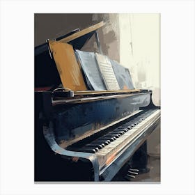 Grand Piano, Minimalism 1 Canvas Print