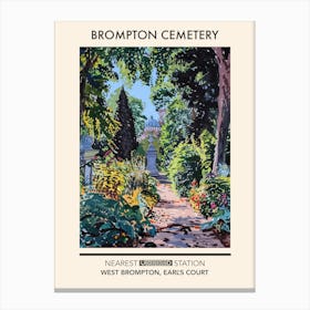 Brompton Cemetery London Parks Garden 1 Canvas Print