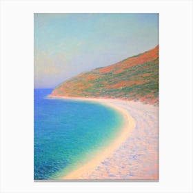 Myrtos Beach Kefalonia Greece Monet Style Canvas Print