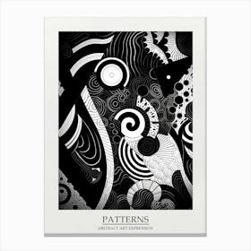 Patterns Abstract Black And White 8 Poster Canvas Print