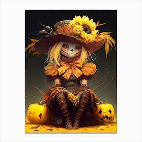 Halloween Skeleton Canvas Print