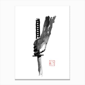 Hand And Sword Canvas Print