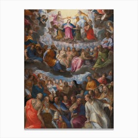 The Coronation Of The Virgin, Johann Rottenhammer Canvas Print