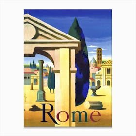 Rome, Vintage Travel Poster Canvas Print