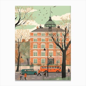 London England Travel Illustration 4 Canvas Print