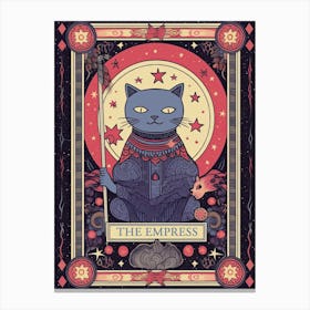 The Empress Cute Cat Tarot Card Canvas Print