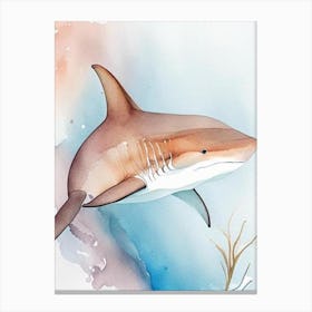 Carpet Shark 2 Watercolour Canvas Print