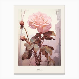 Floral Illustration Rose 5 Poster Canvas Print