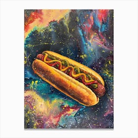 Hot Dog In Space Canvas Print