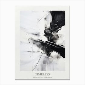 Timeless Reverie Abstract Black And White 10 Poster Canvas Print