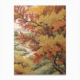 Bebbs Willow 2 Vintage Autumn Tree Print  Canvas Print