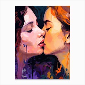 Kissing 3 Canvas Print